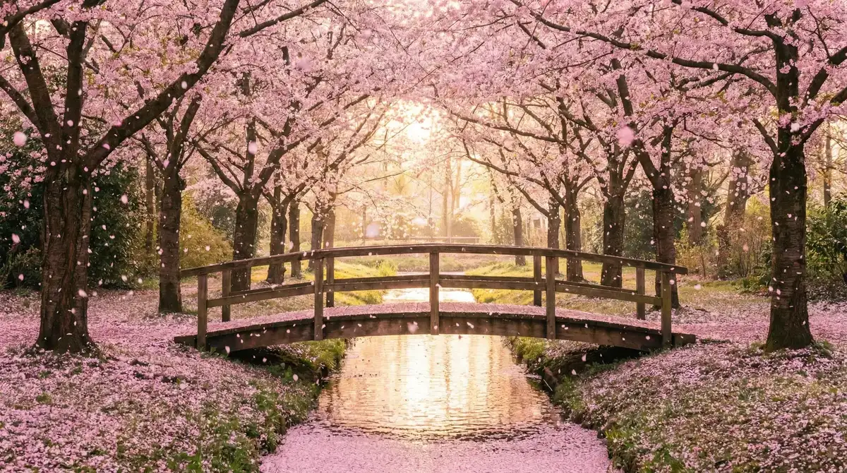 樱花桥畔 - 李纯 黑桃 唯美风景